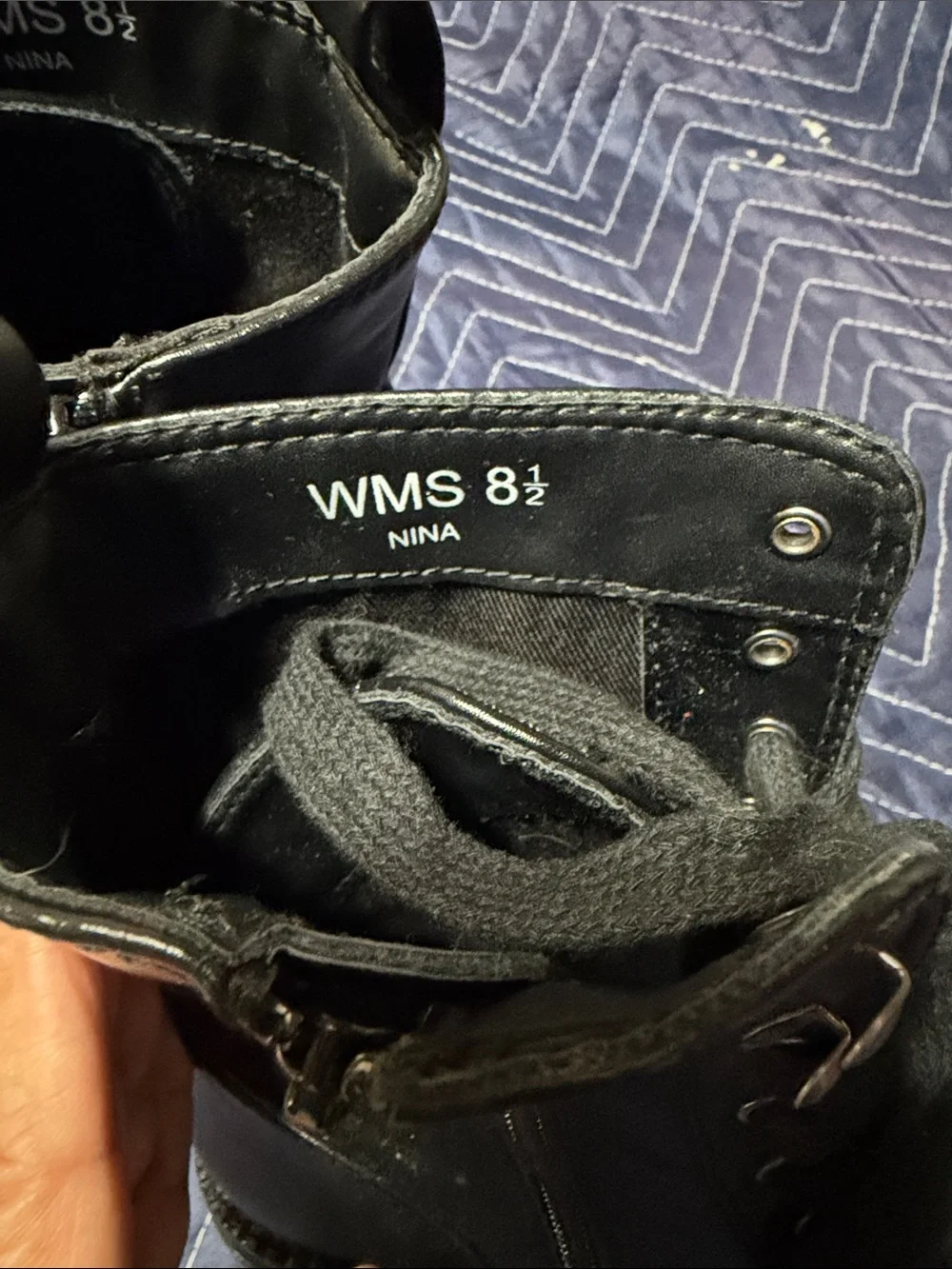 Report Black Women's Combat Moto Boots - Picture 4 of 5